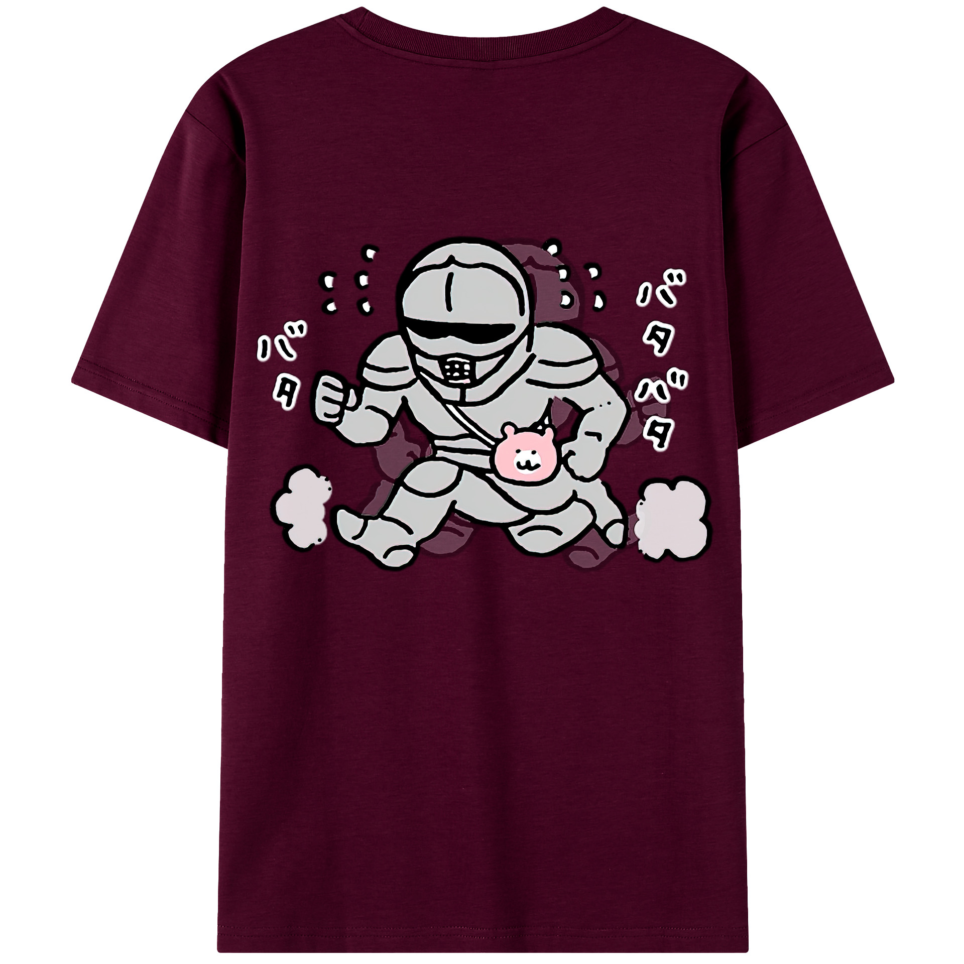 （画像用） ちいかわ 労働の鎧さん Chii-kawa Mr. Armor of Labor レディース半袖Tシャツ(バックプリント)